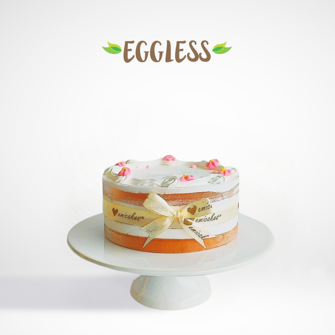 Eggless Vanilla Naked Cake (Next Day)