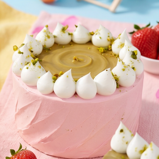 Strawberry Pistachio Cake (Next Day)