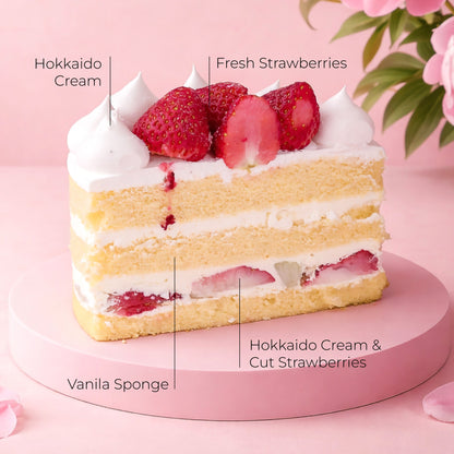 Blush of Love Fresh Strawberries Cake (Mother's Day Special)