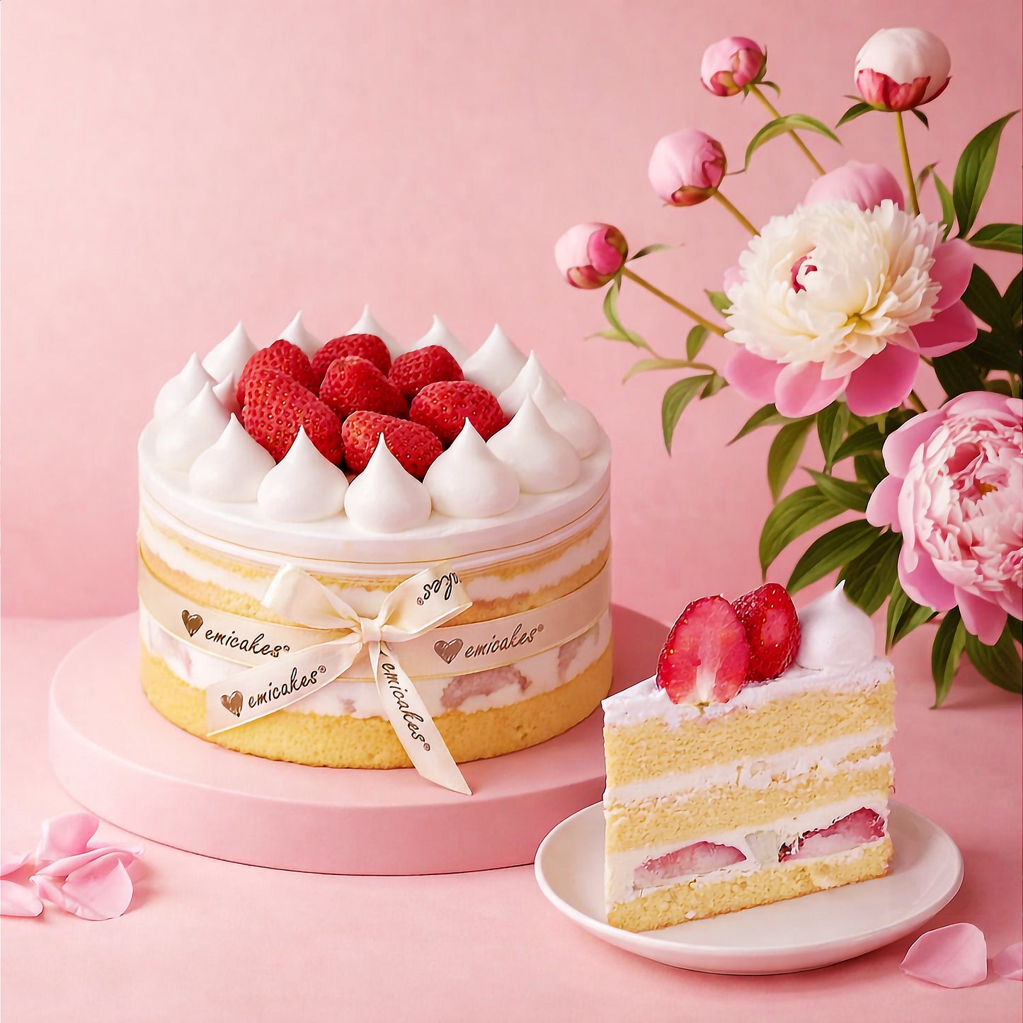 Blush of Love Fresh Strawberries Cake (Mother's Day Special)