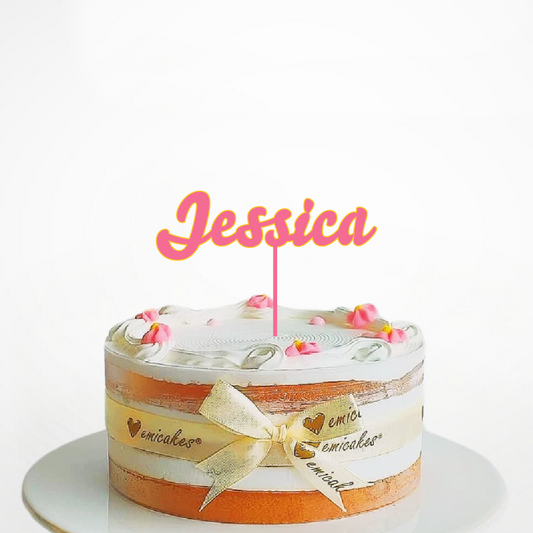 Custom 1 Line Cake Topper (Jessica Font)