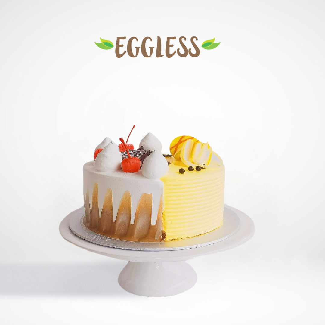 Eggless Blackforest & Premium Mango (Half & Half)