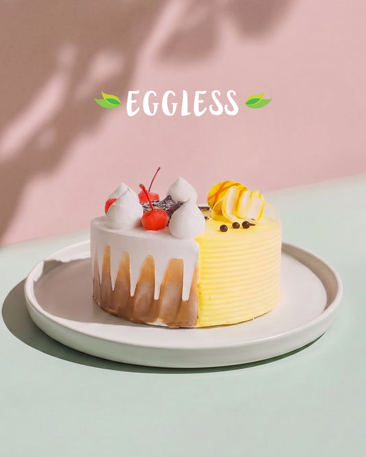 Eggless Blackforest & Premium Mango (Half & Half)