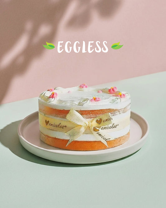 Eggless Vanilla Naked Cake (Next Day)