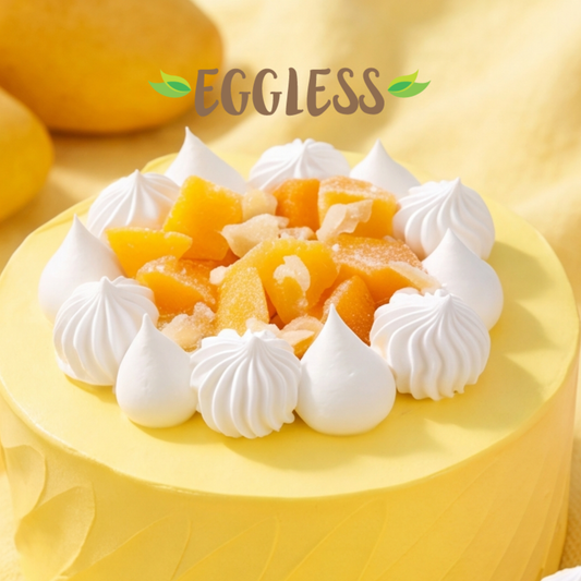 Eggless Mango Pomelo Sago Cake (Next Day)