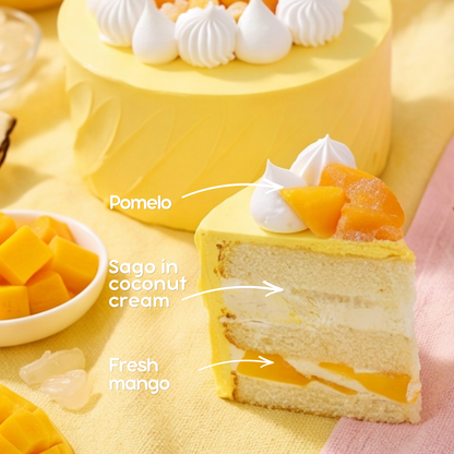 Mango Pomelo Sago Cake (Next Day)