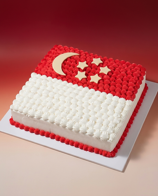 SG61 Special: Singapore Flag Cake (25x30cm)