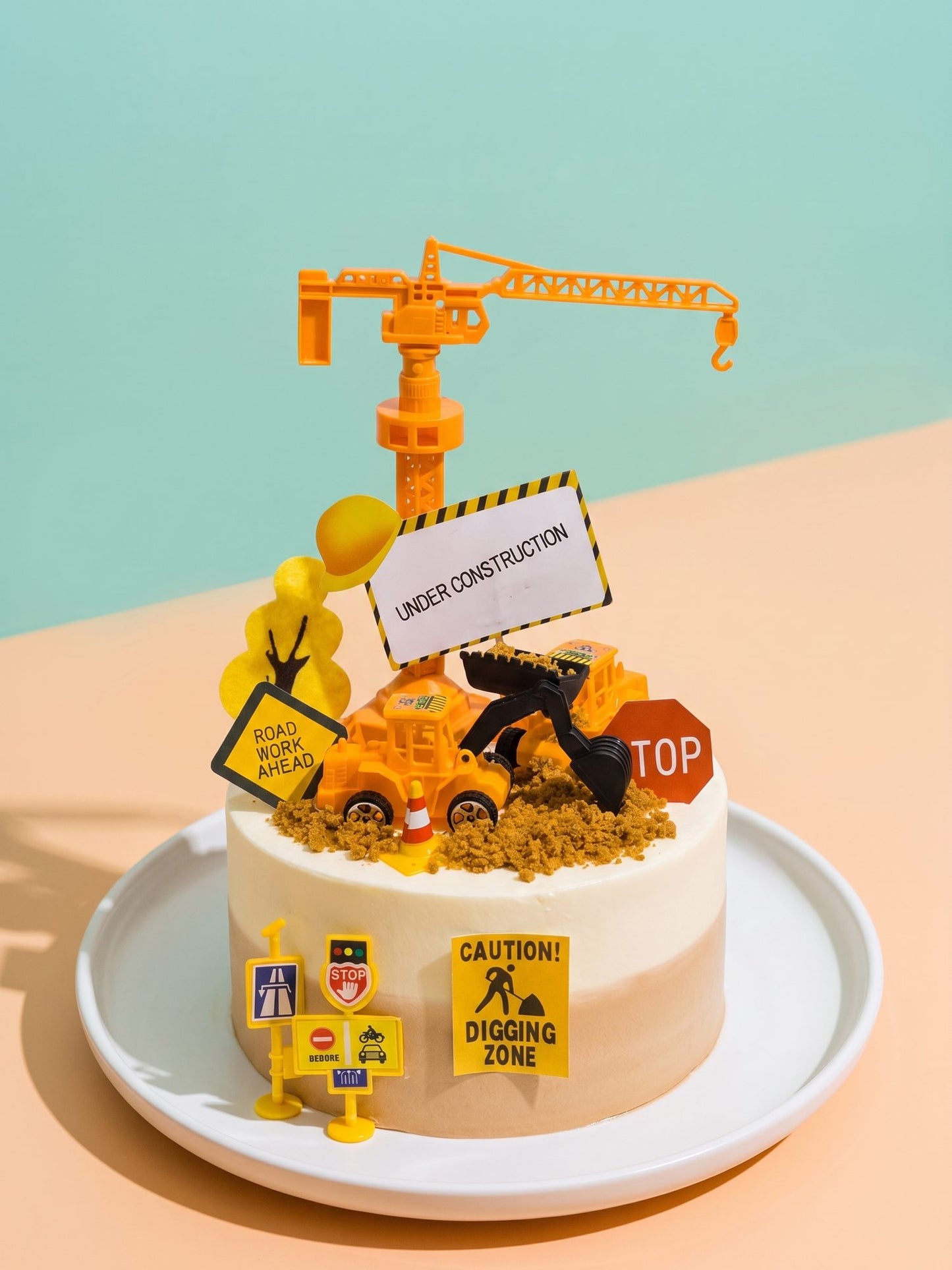 Excavator Construction Crane Cake